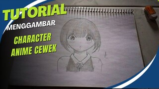 Menggambar Character Anime Cewek Simple