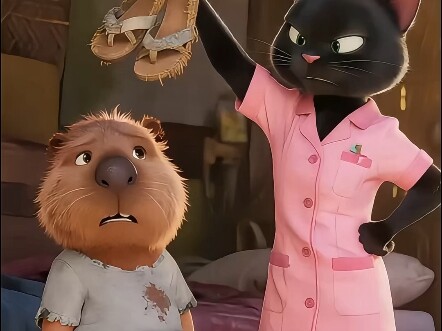 Black cats no longer bully Capybara and want to be friends with Capybara. Do you still like black ca