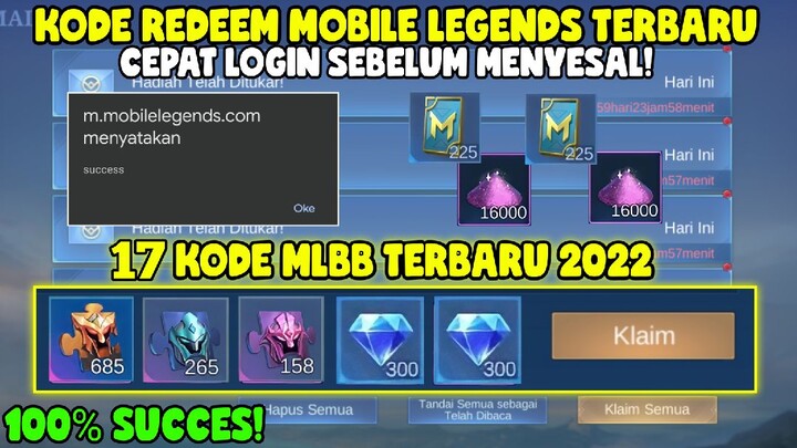 17 KODE REDEEM MOBILE LEGENDS TERBARU | KODE REDEEM ML CHANCE 899 DIAMOND part 6