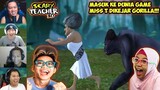 Reaksi Kocak Gamer Ngeprank Miss T Di Kejar - Kejar Gorilla | Scary Teacher 3D Indonesia