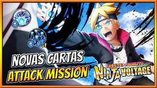 TÁ PERIGOSO HEIN !!! BORUTO KARMA NOVAS CARTAS F2P NO ATTACK MISSION - NARUTO X BORUTO NINJA VOLTAGE