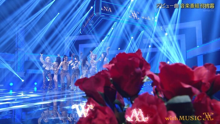 日本女团HANA主流出道后首上音乐节目，表演出道曲ROSE