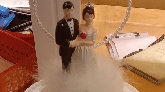 newly married couple cake