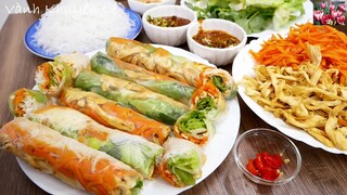 GỎI CUỐN CHAY - Cách làm món Cuốn Chay và nước Chấm Gỏi cuốn by Vanh Khuyen