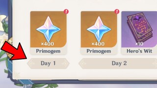 WARNING!!! 400 FREEMOGEMS TODAY You Need TO RELOGIN, F2P Players BEST MOMENT - Genshin Impact