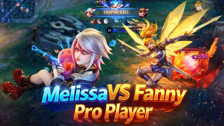 Melissa Vs Pro Player Fanny adu skill | MLBB MOBILE LEGEND