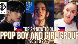 TOP 24 PPOP PHILIPPINE POP GIRL/BOY GROUP AND IDOLS 90's to 2018!