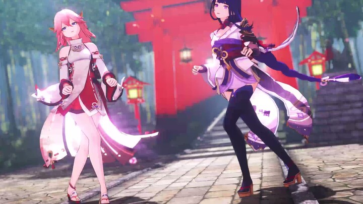 Genshin Impact /MMD/4K-Cuộc gặp gỡ ở thế giới khác-Yae Shenzi & Thunder General
