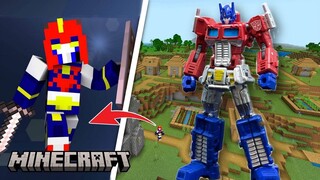 🤖OPTIMUS PRIME SINAGIP ANG VILLAGE sa Minecraft PE