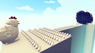 100X CHICKEN VS EVERY GOD - Totally Accurate Battle Simulator TABS