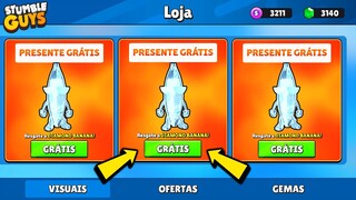 CHEGOU AGORA A SKIN ESPECIAL GRÁTIS DA BANANA DIAMANTE NO STUMBLE GUYS [RESGATE] - VEJA ISSO 💎🍌😱