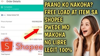 FREE LOAD AT ITEM PWEDE MO MAKOHA DITO SABIHIN MO SALAMAT SHOPEE 😅