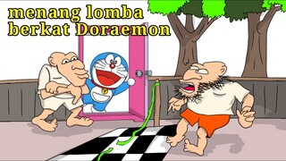 lomba lari dibantu Doraemon