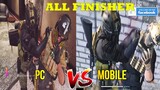 CALL OF DUTY WARZONE MOBILE 1.4 ALL FINISHER EXECUTION PC VS MOBILE  GAMEPLAY 2022