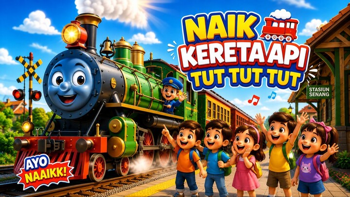 Naik Kereta Api Tut Tut Tut 🚂🌾 Ayo Berpetualang Naik Kereta Api! 🚉😊 Lagu Anak Ceria