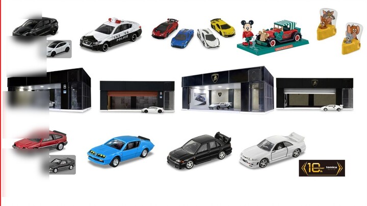 TOMICA new car news in February 2025! The new dream garage is here! Movable iron rolling door + ligh