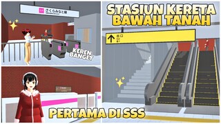 AKU BARU LIHAT STASIUN BAWAH TANAH KAYAK GINI !! KEREN BANGET + ID  || SAKURA SCHOOL SIMULATOR