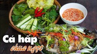 CÔ BA MIỀN TÂY ✅ CÁ BỐNG MÚ HẤP CHUA NGỌT CUỐN BÁNH TRÁNG