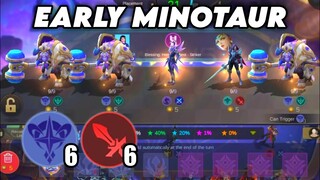 NATURE DESTROYED.!! EARLY 2 STAR MINOTAUR.!! MAGIC CHESS MOBILE LEGENDS