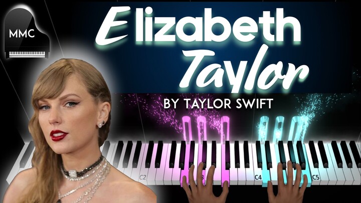 Elizabeth Taylor by Taylor Swift piano cover/tutorial + sheet music + lyrics