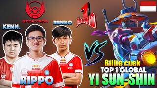 BTR RENBO, RIPPO, KENN vs Top 1 Global Yi Sun-shin Billie cuek Part 1 | Battle of Top Globals ~ MLBB