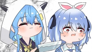 [Tulisan Tangan Berpengalaman] Pekora ketakutan setelah ditekan oleh wanita gila Sui-chan