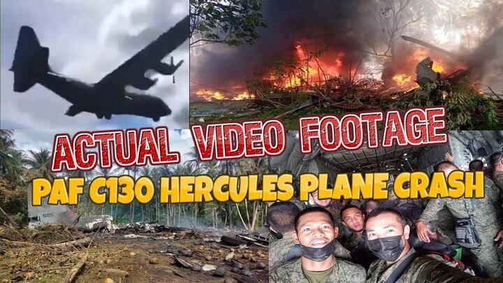 Aktuwal na pagbagsak ng C130 nakuhanan ng Video 47 na ang patay