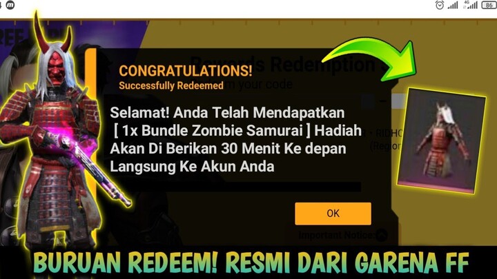 RESMI GARENA! KODE REDEEM FREE FIRE TERBARU HARI INI 22 APRIL 2022 | KODE REDEEM BUNDLE SAMURAI