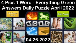 4 Pics 1 Word - Everything Green - 26 April 2022 - Answer Daily Puzzle + Bonus Puzzle