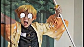 ketika lu pengen cosplay jadi Zenitsu Agatsuma tapi ada aja halangan ya 🙃