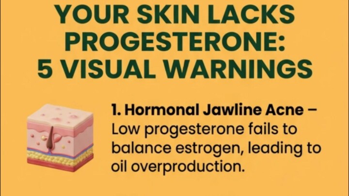 Your Skin Lacks Progesterone. 5 visual Warnings