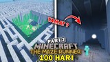 100 Hari di Minecraft THE MAZE RUNNER❗️❗️MENEMUKAN JALAN KELUAR❓ (Part 2)