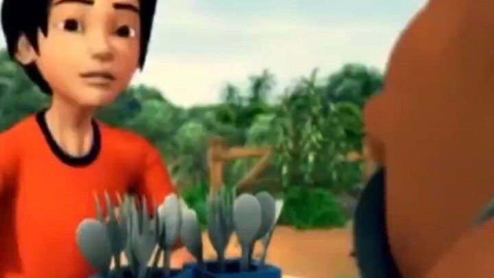 upin ipin bertemu badrol kak ros marah