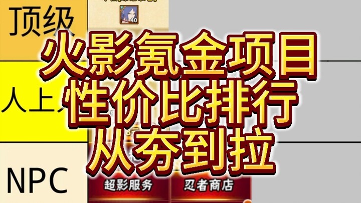 อันดับความคุ้มค่าของโปรเจ็คเติมเงินในนารูโตะ