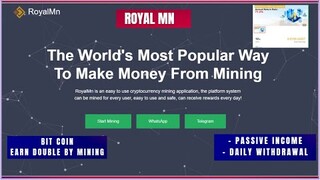 Royal Mn New Cloud Mining | Passive Income Review ( Tagalog )