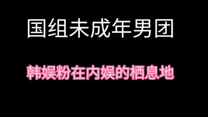 国组未成年男团为何会成为众多韩娱粉的墙头