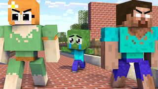 Monster School BABY ZOMBIE RETURNS - อเล็กซ์และสตีฟผจญภัย - ภาพยนตร์แอนิเมชั่น Minecraft