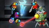 Among Us Zombie Animation 3 | Iron Man, Spider Man, Captain, Thor vs Thanos