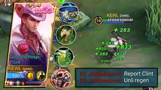 TOP GLOBAL CLINT HARDROCK BUILD AND HP REGEN HACK!!!😱 (must watch) MLBB