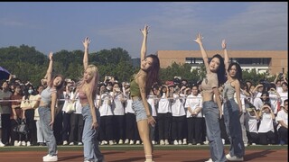 Dancing Attention at the opening ceremony of the sports meet is so youthful and energetic!