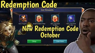 New Redemption Code in Mobile Legends October 2019 | 300 Skin Giveaway