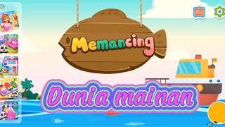 baby bus memancing ikan dilaut dengan pancing jaring