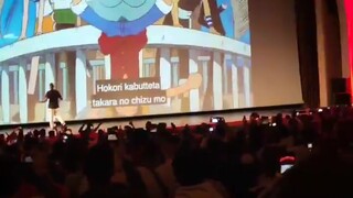 Video Live Tayang Perdana One Piece Versi Teater Luar Negeri SAMPEDE, Suasananya Seru Banget!!! Asam