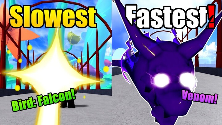 ✈ Slowest to Fastest Devil Fruits in Blox Fruits!