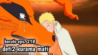 BORUTO TERBARU EPISODE 218 SUB INDONESIA FULL LAYAR - detik detik kematian kurama