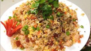 Cách làm CƠM CHIÊN DƯƠNG CHÂU giòn ngon, hạt cơm tơi xốp. Mixed fried rice