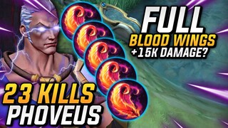 PHOVEUS 6X BLOOD WINGS 23 KILLS | THIS BUILD IS SUPER BROKEN! | MLBB