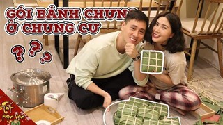Lần đầu gói bánh chưng , Luộc bánh ở nhà chung cư có khả thi ??? Vlog 176
