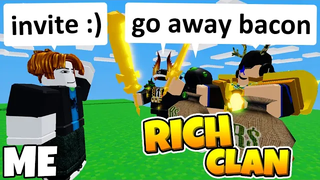 ฉันลองหากลุ่มคนรวยในฐานะ NOOB (Roblox BedWars)