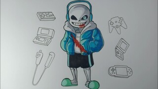 GAMER SANS phase 2 How To Draw Easy  Vẽ Sans Trò Chơi